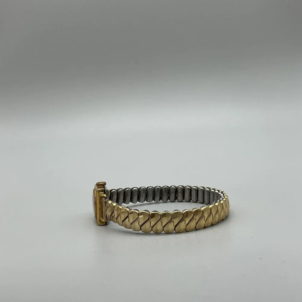 Vintage ZentRa Womens Watch 15mm Cocktail Rolled Gold Stretch Manual Wind